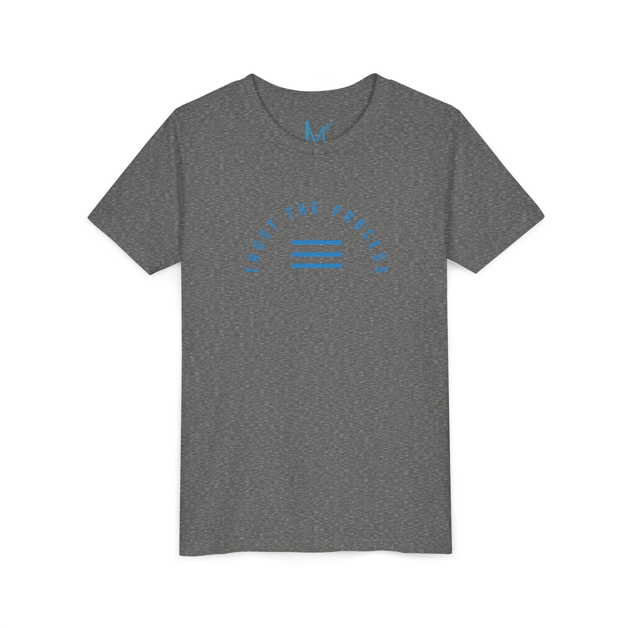 Youth Tee - "Trust the Process" Minimalist Blue Motivational Shirt