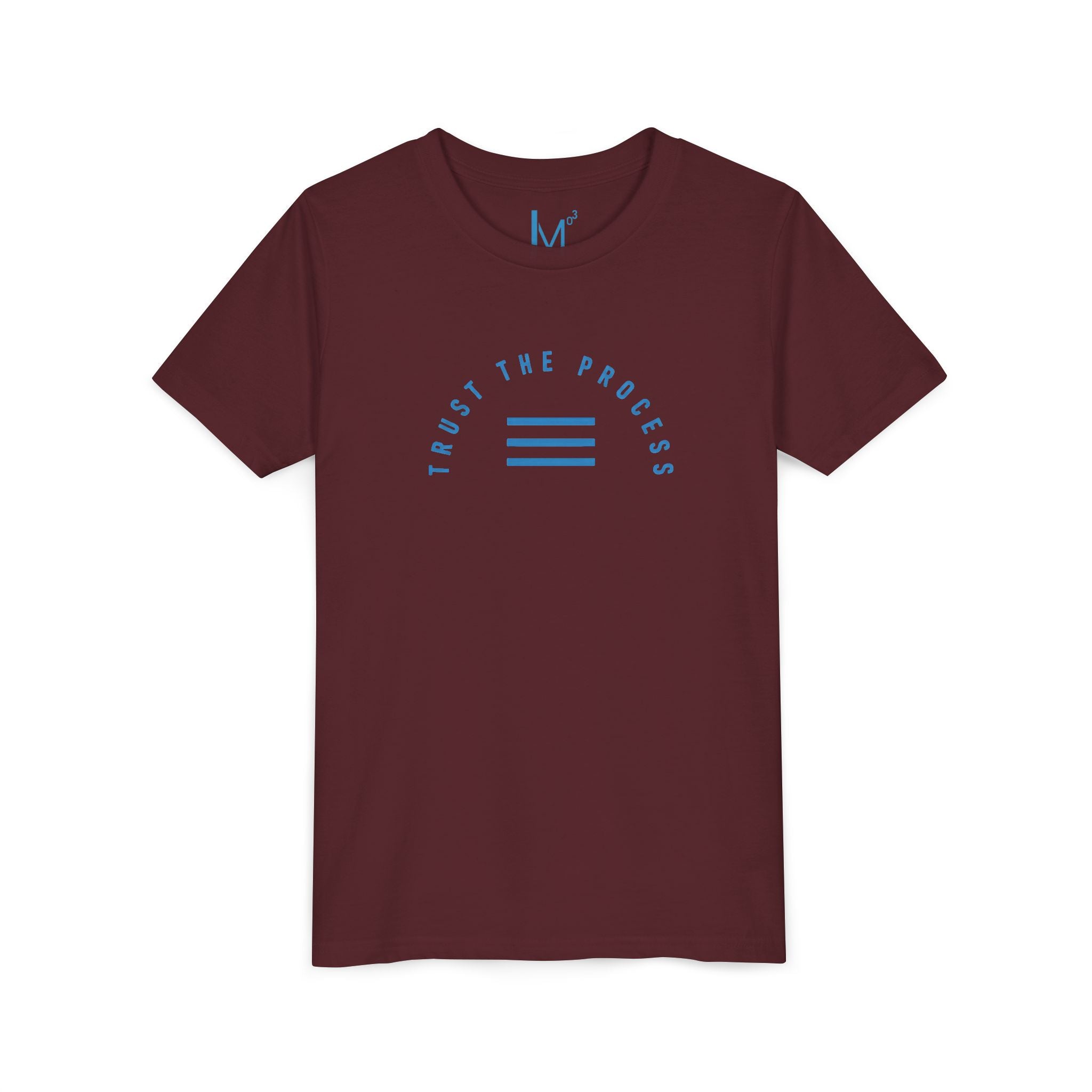 Youth Tee - "Trust the Process" Minimalist Blue Motivational Shirt