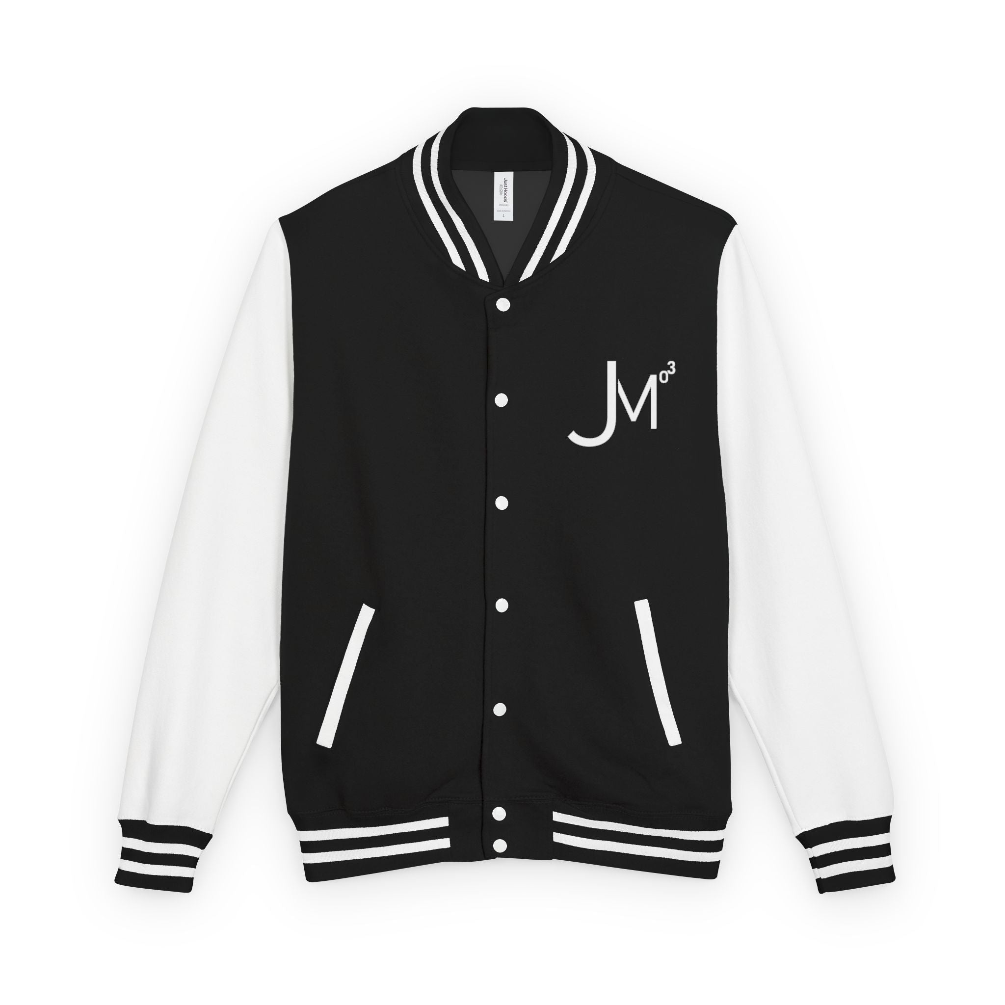 Classic Red & White Letterman Jacket - 'JM' Varsity Style