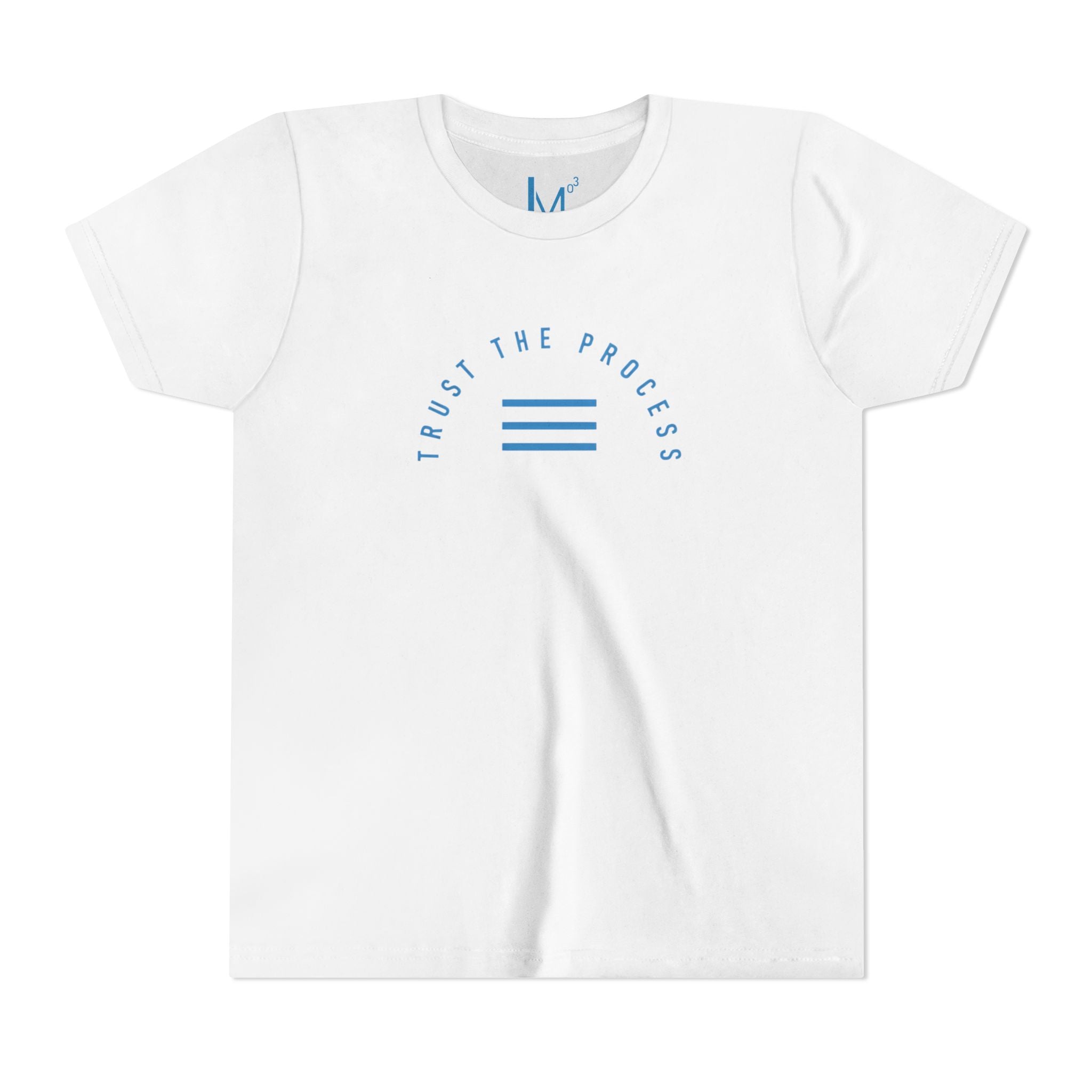 Youth Tee - "Trust the Process" Minimalist Blue Motivational Shirt