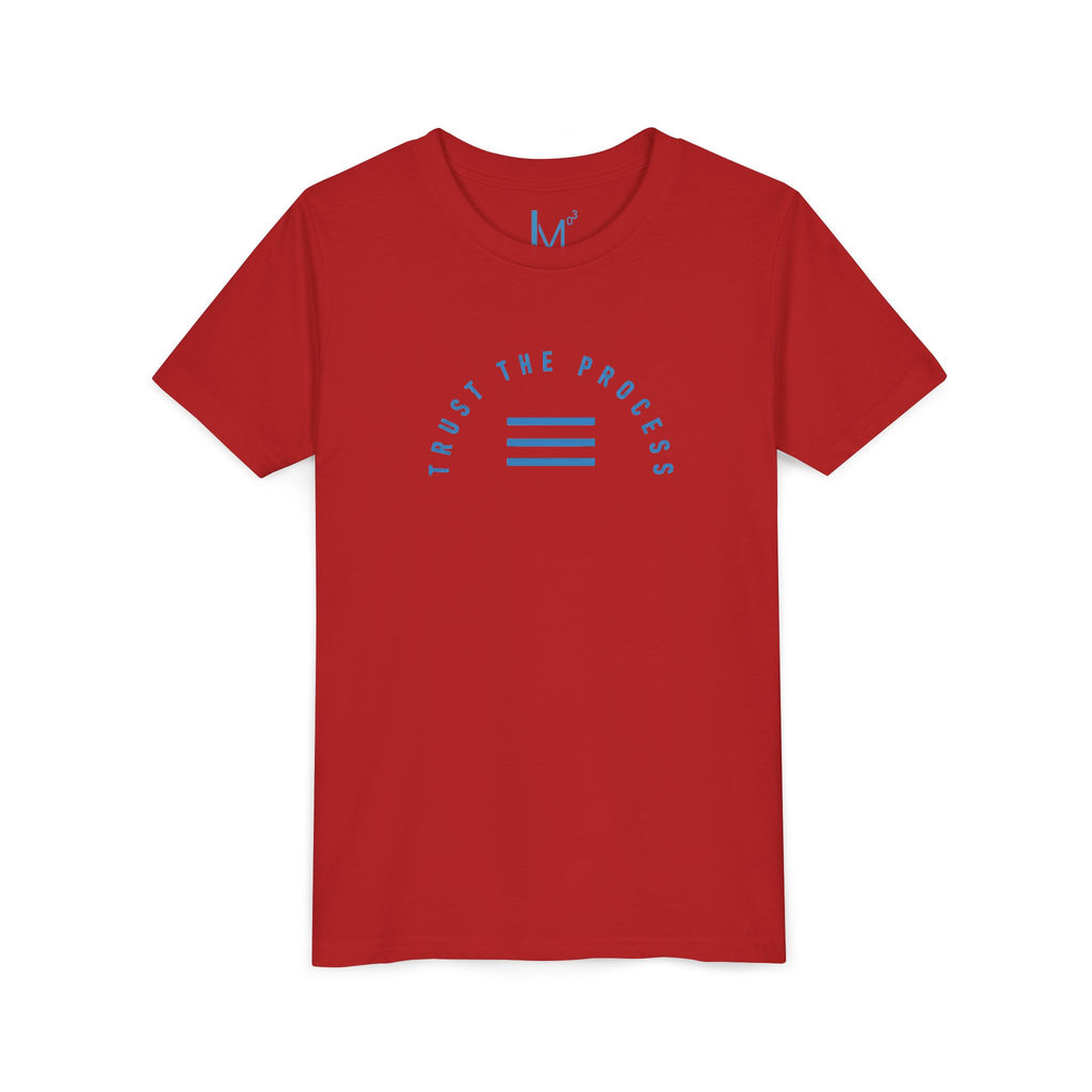 Youth Tee - "Trust the Process" Minimalist Blue Motivational Shirt