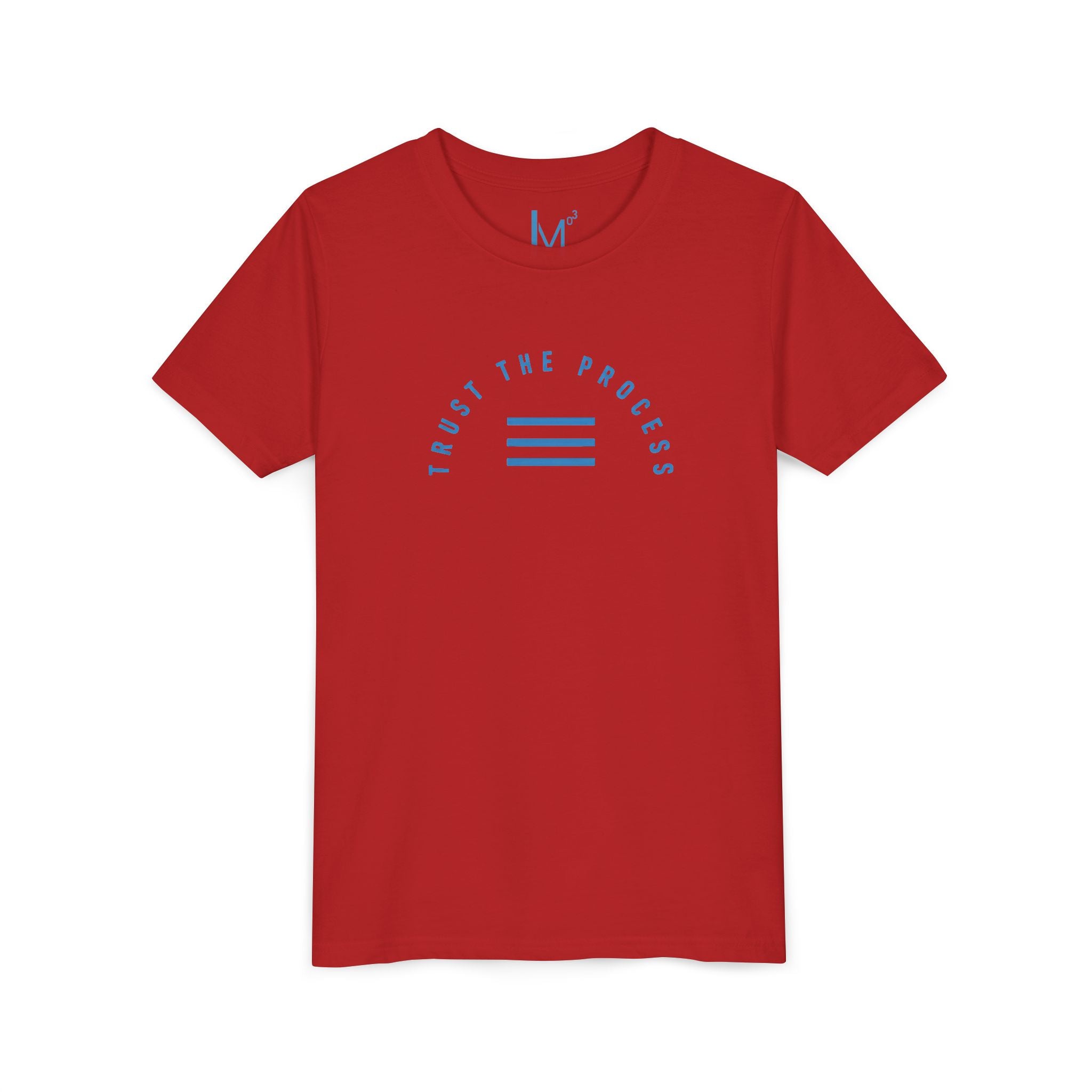Youth Tee - "Trust the Process" Minimalist Blue Motivational Shirt