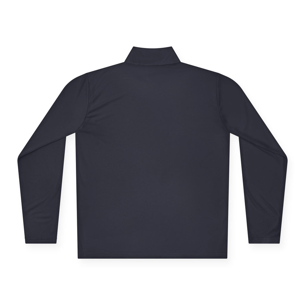 Quarter-Zip Pullover with Maroon 'Jr' Monogram – Casual Athletic Pullover