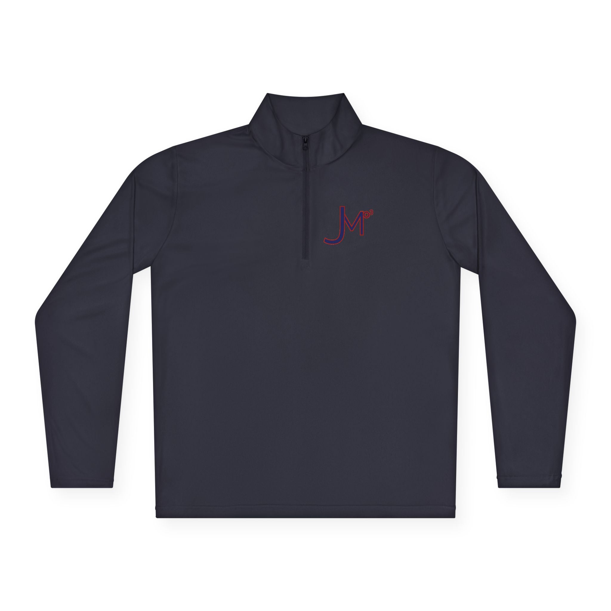 Quarter-Zip Pullover with Maroon 'Jr' Monogram – Casual Athletic Pullover