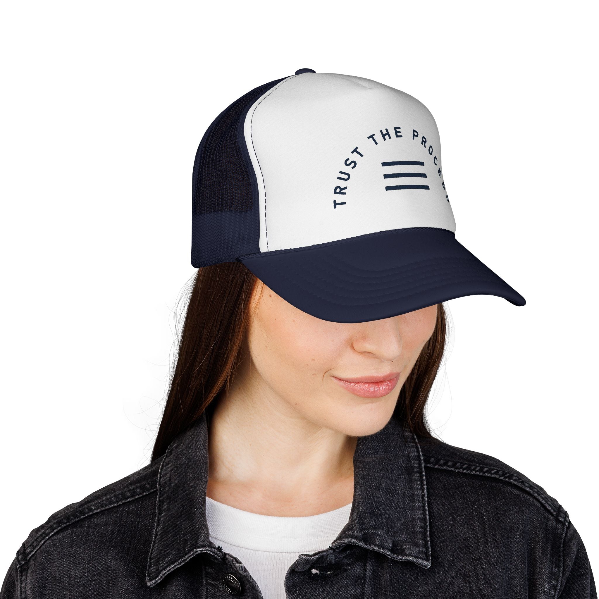 Trust The Process Trucker Cap — Motivational Mesh Baseball Hat