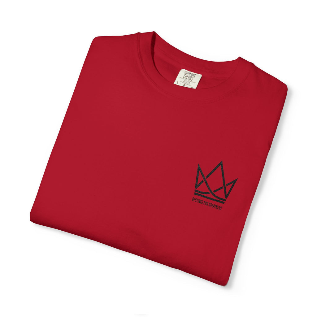 Crowned Sketch Pocket T-Shirt — Minimalist King Crown Graphic