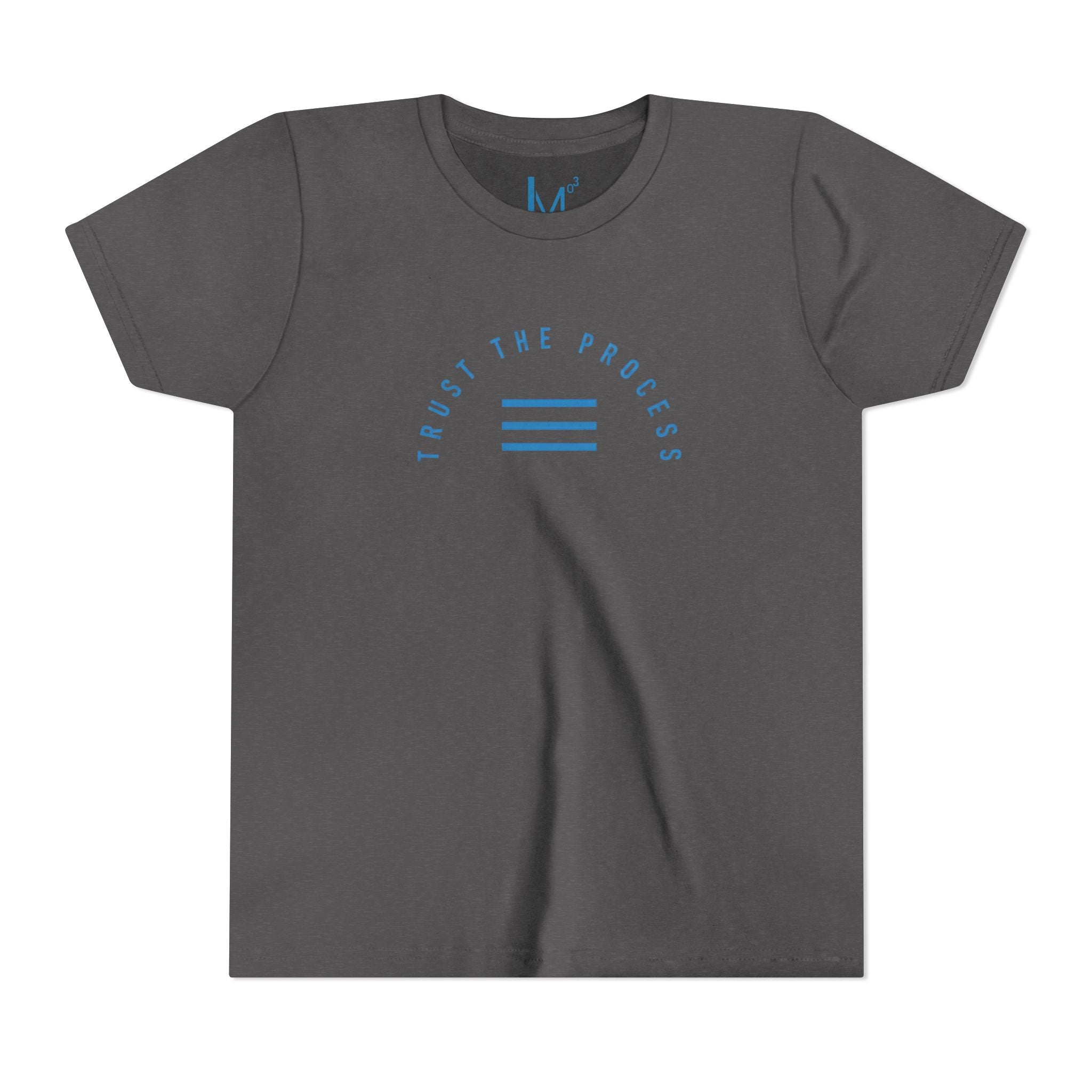 Youth Tee - "Trust the Process" Minimalist Blue Motivational Shirt