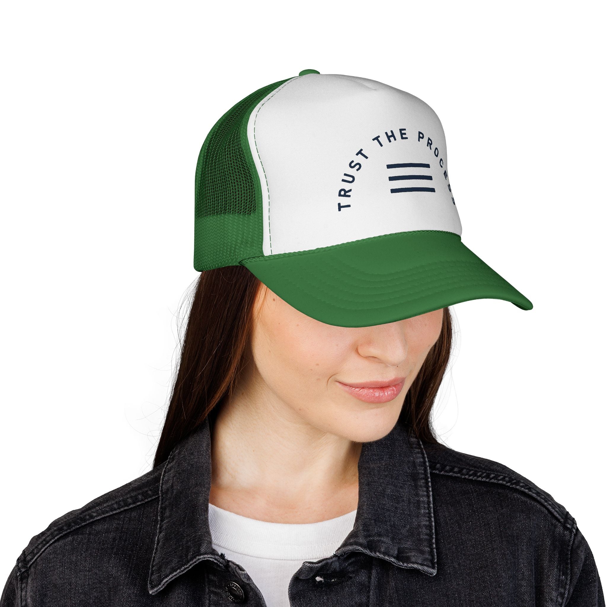 Trust The Process Trucker Cap — Motivational Mesh Baseball Hat