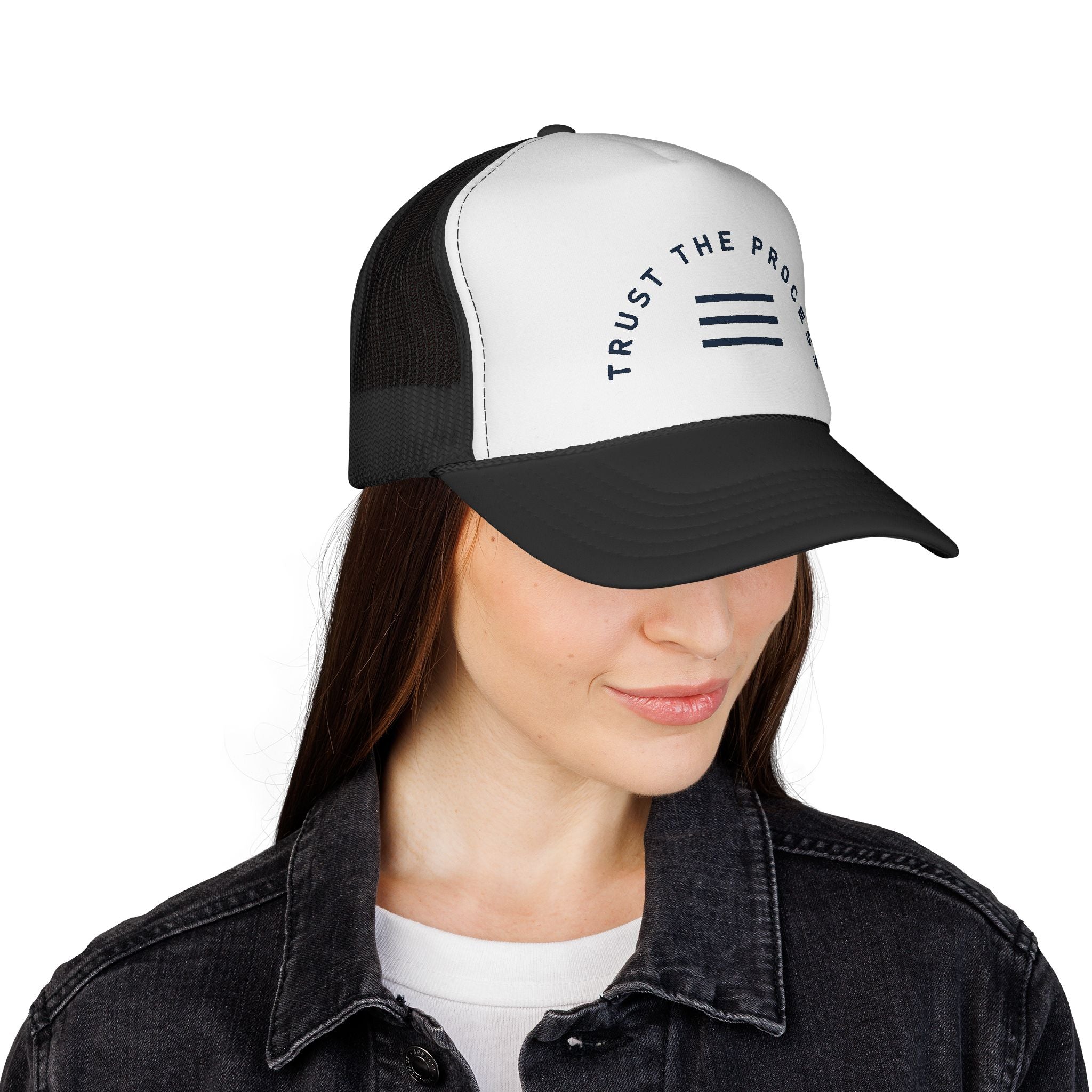 Trust The Process Trucker Cap — Motivational Mesh Baseball Hat