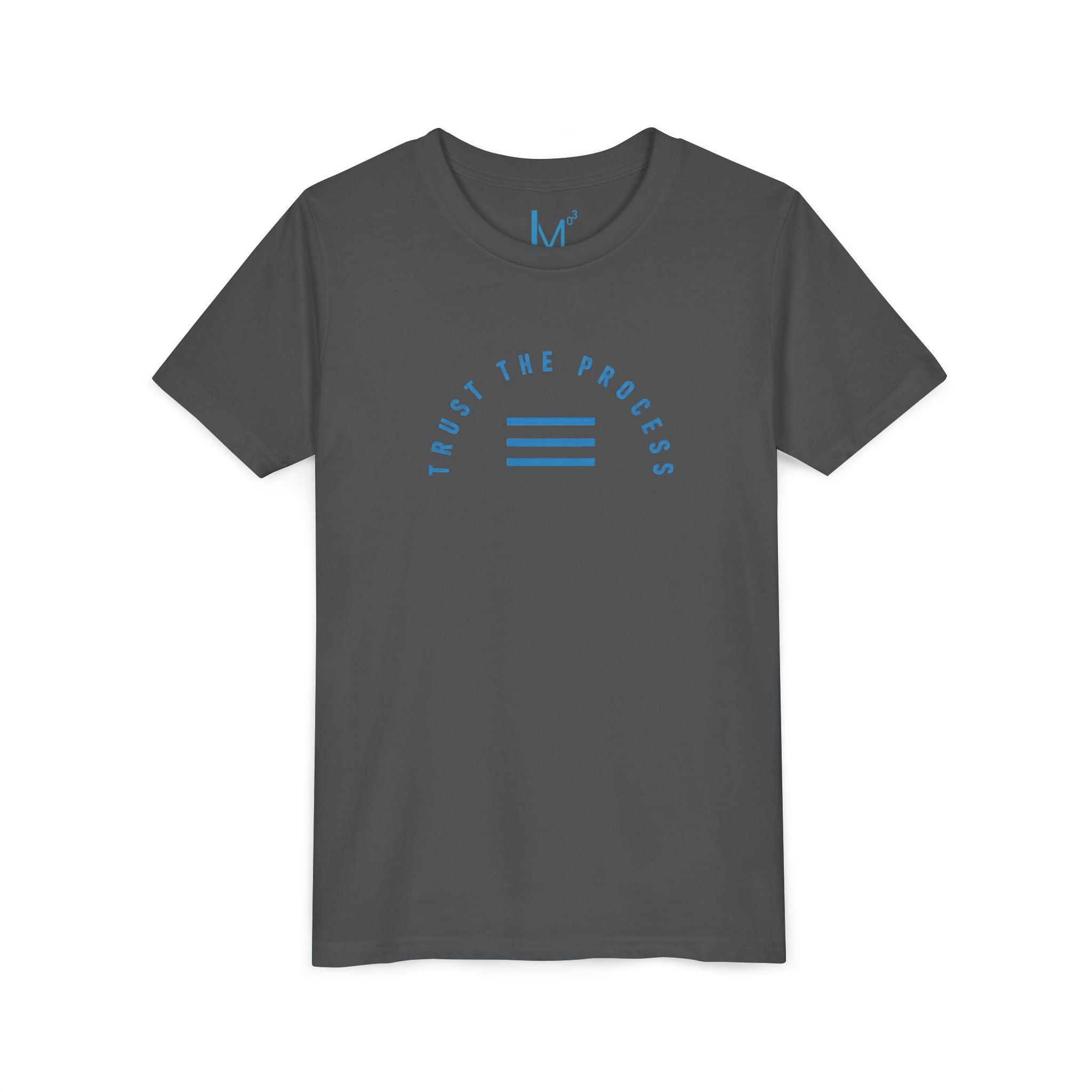 Youth Tee - "Trust the Process" Minimalist Blue Motivational Shirt