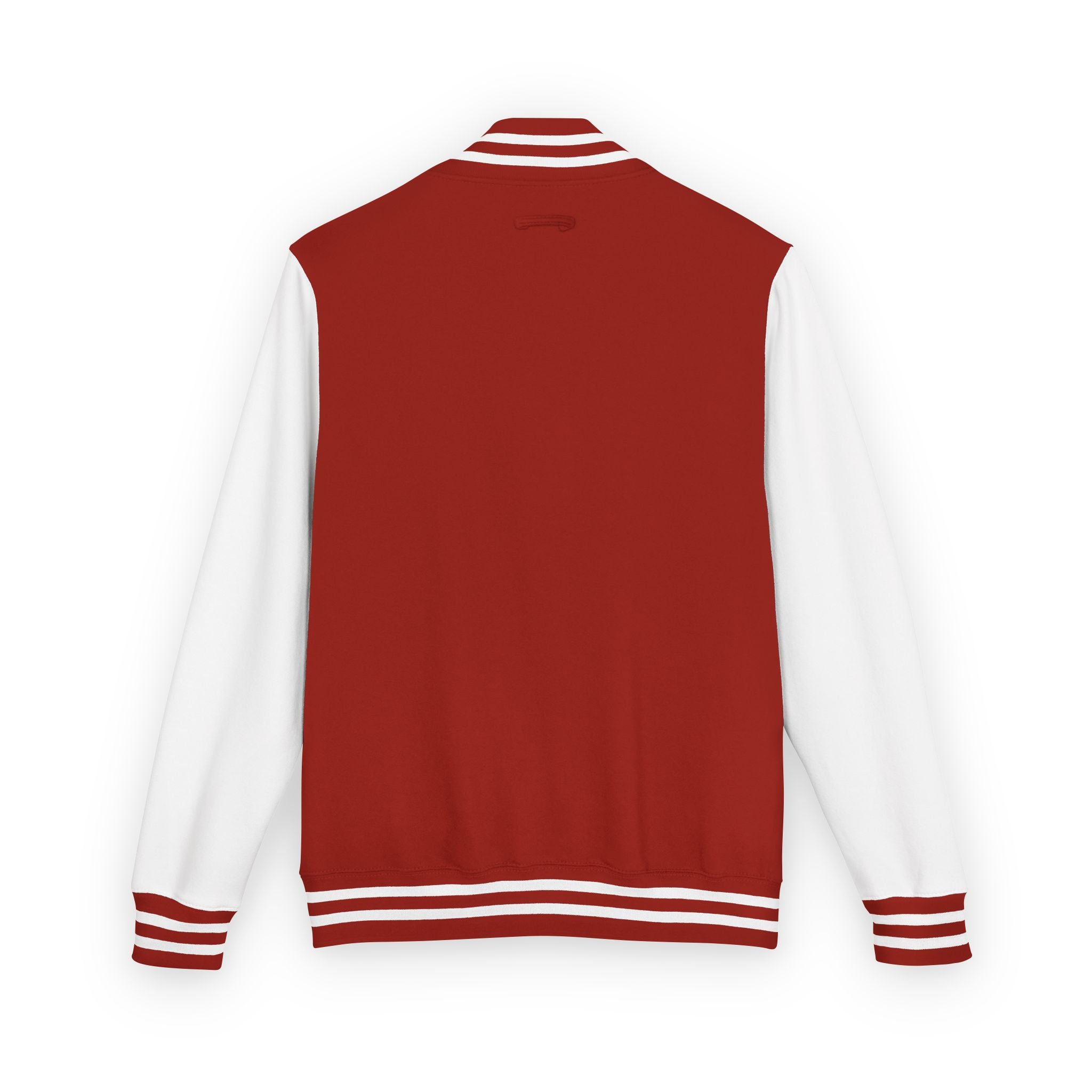 Classic Red & White Letterman Jacket - 'JM' Varsity Style