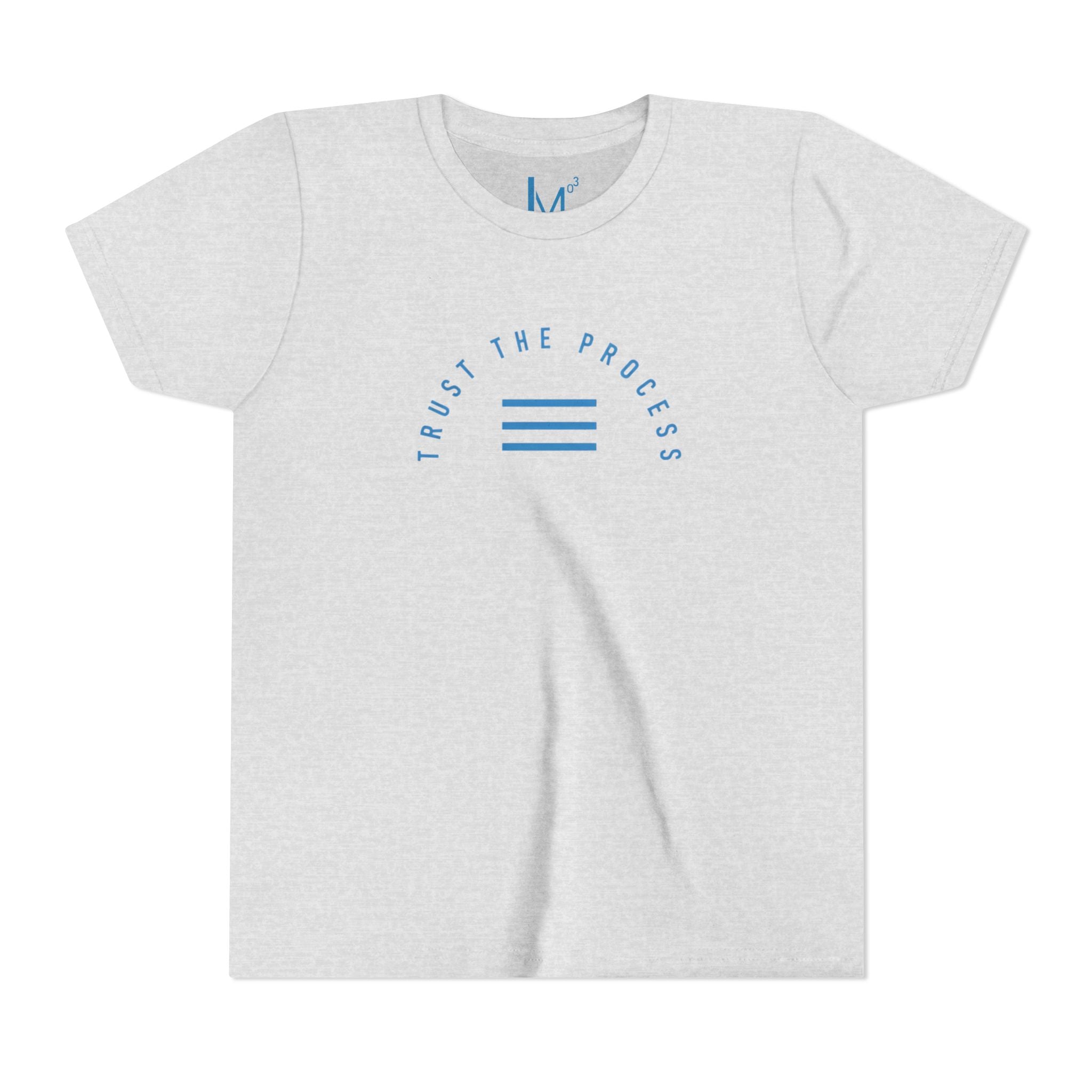 Youth Tee - "Trust the Process" Minimalist Blue Motivational Shirt