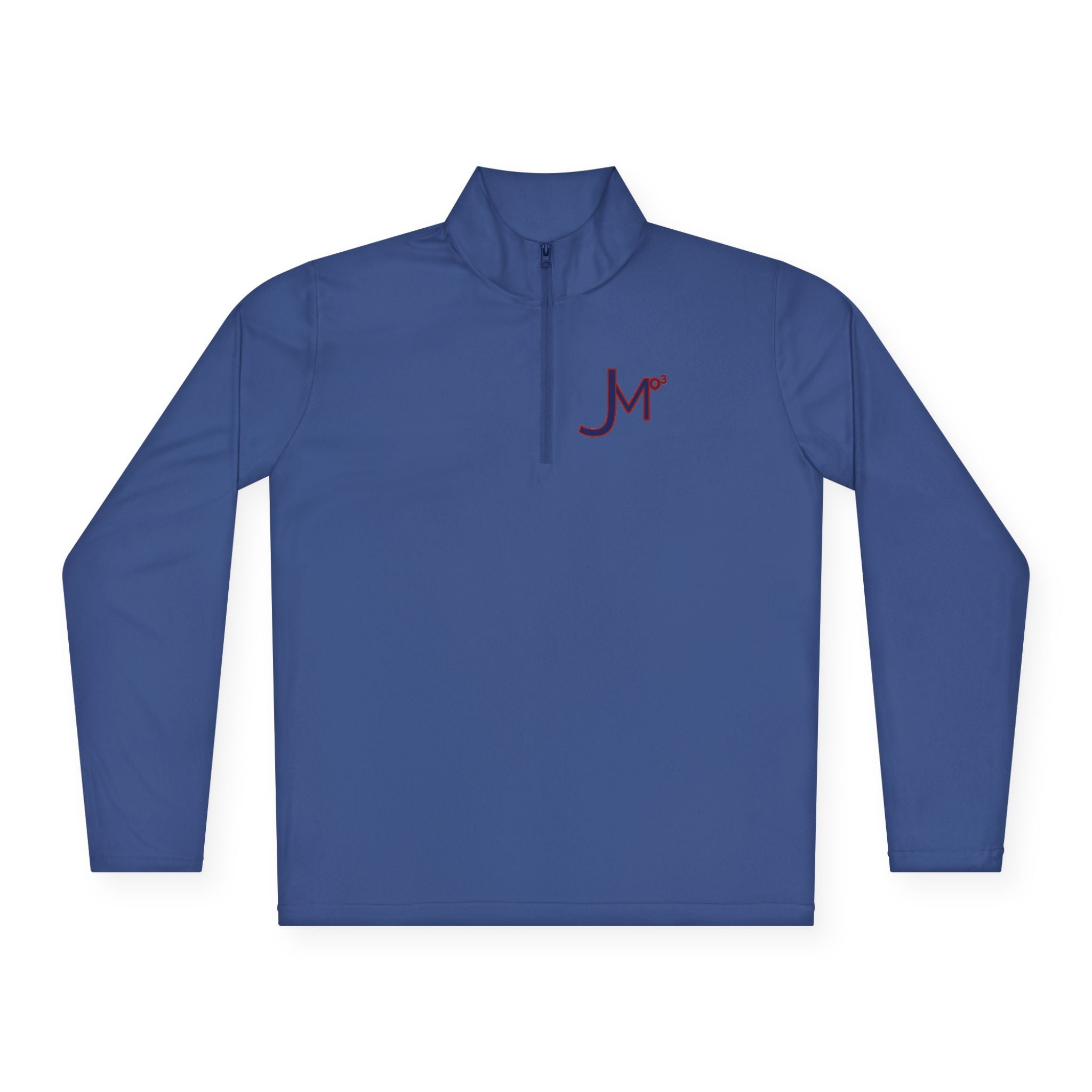 Quarter-Zip Pullover with Maroon 'Jr' Monogram – Casual Athletic Pullover