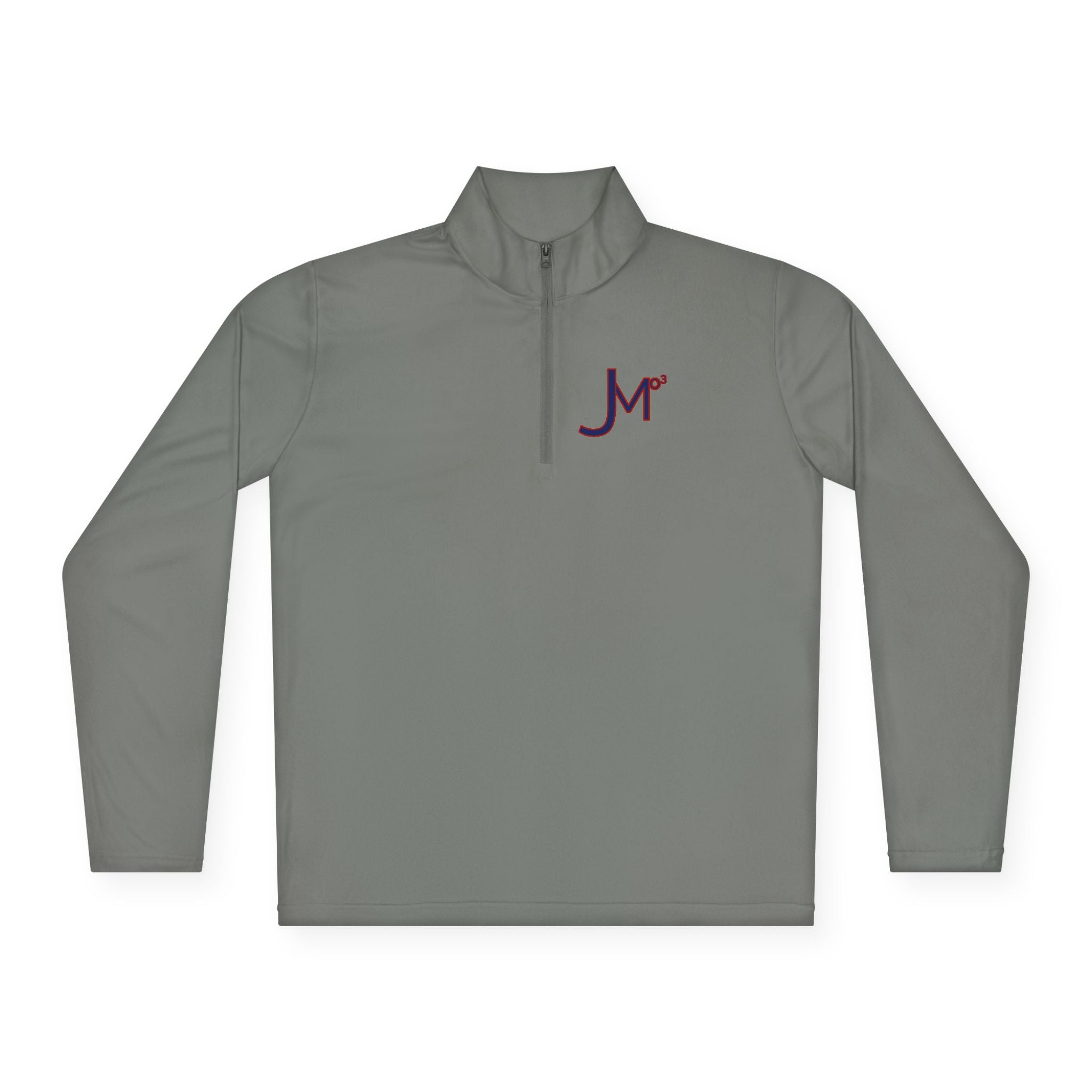 Quarter-Zip Pullover with Maroon 'Jr' Monogram – Casual Athletic Pullover