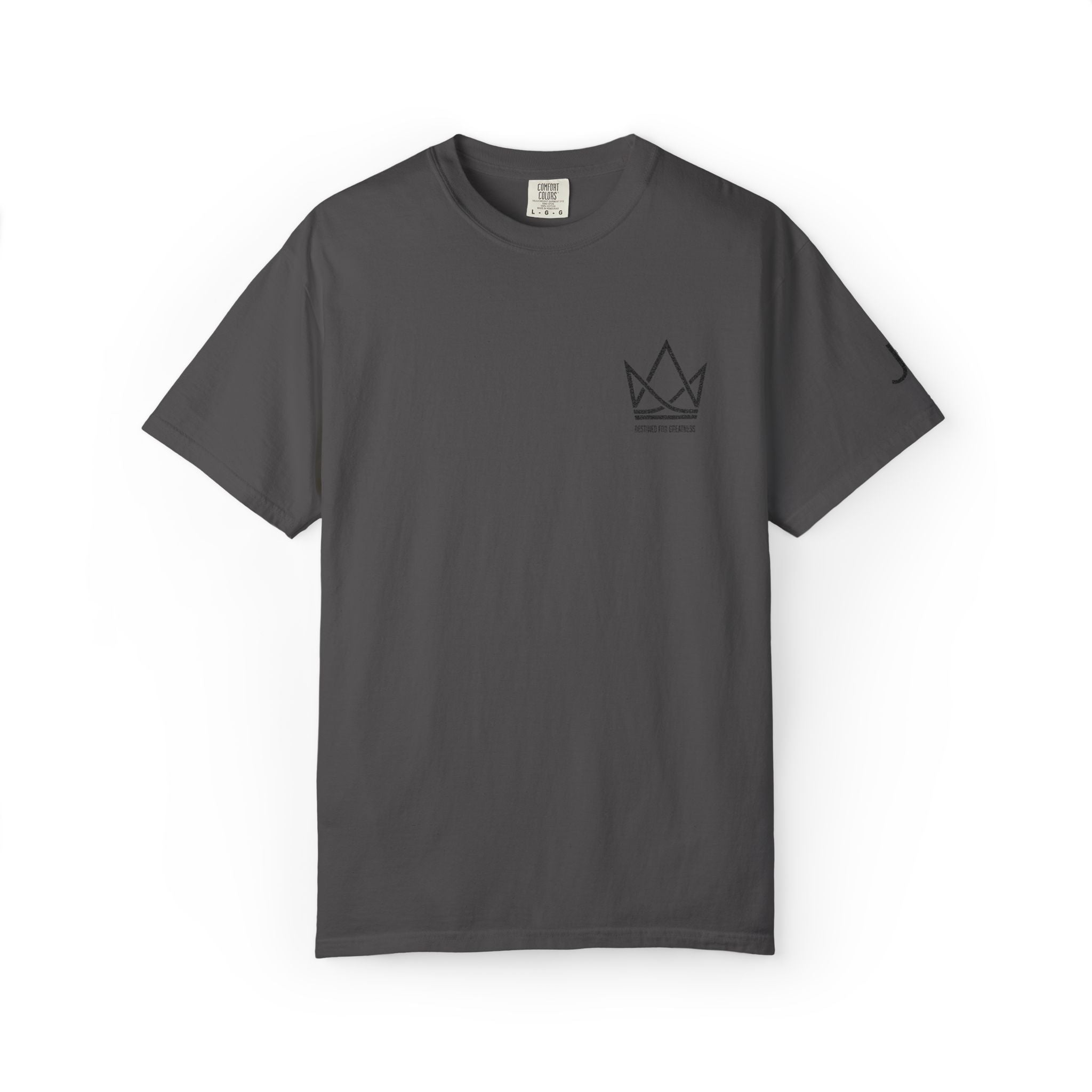 Crowned Sketch Pocket T-Shirt — Minimalist King Crown Graphic