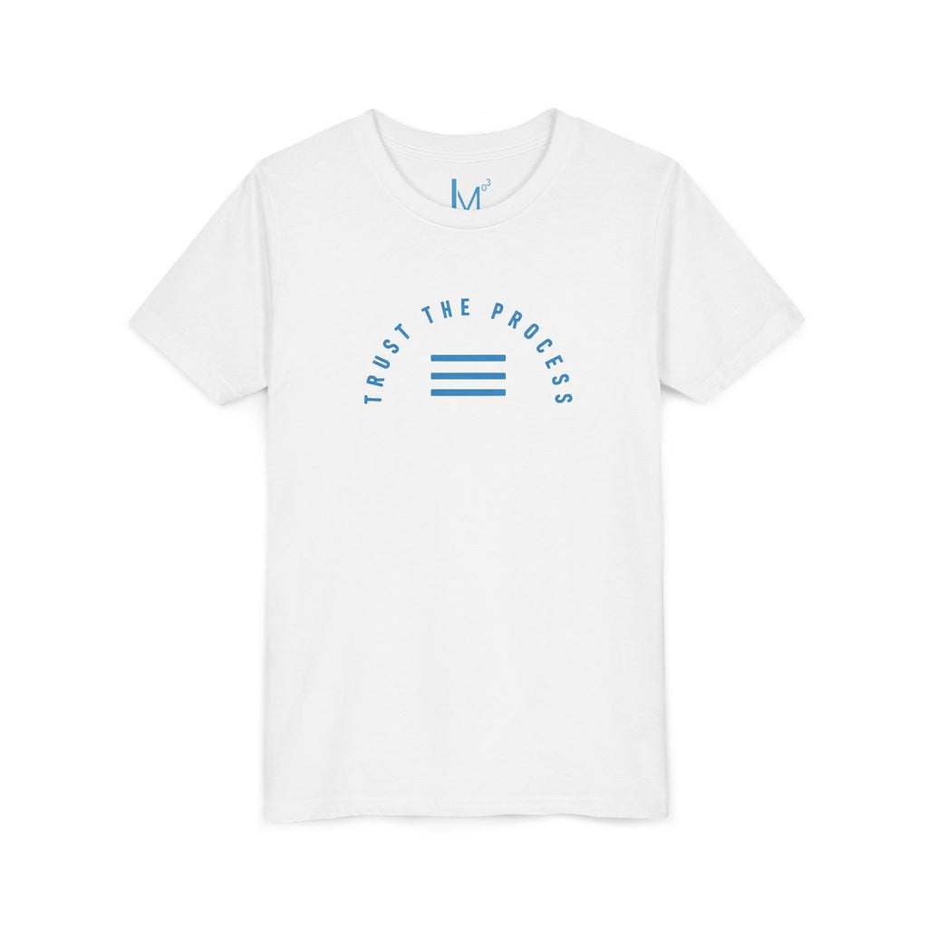 Youth Tee - "Trust the Process" Minimalist Blue Motivational Shirt