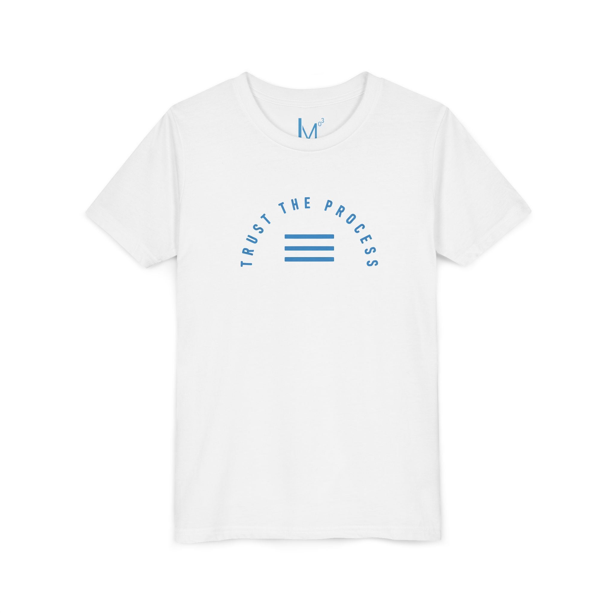 Youth Tee - "Trust the Process" Minimalist Blue Motivational Shirt