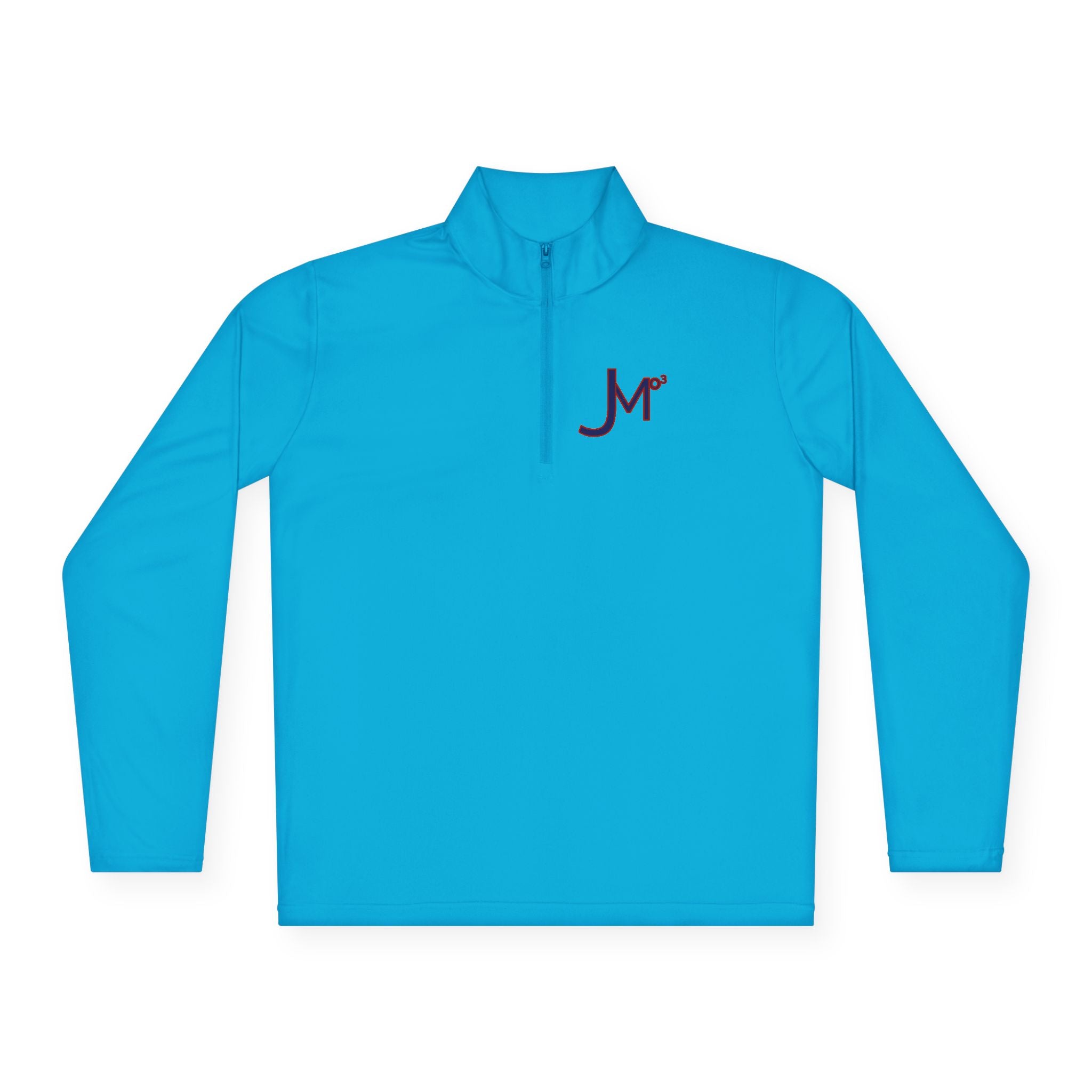 Quarter-Zip Pullover with Maroon 'Jr' Monogram – Casual Athletic Pullover