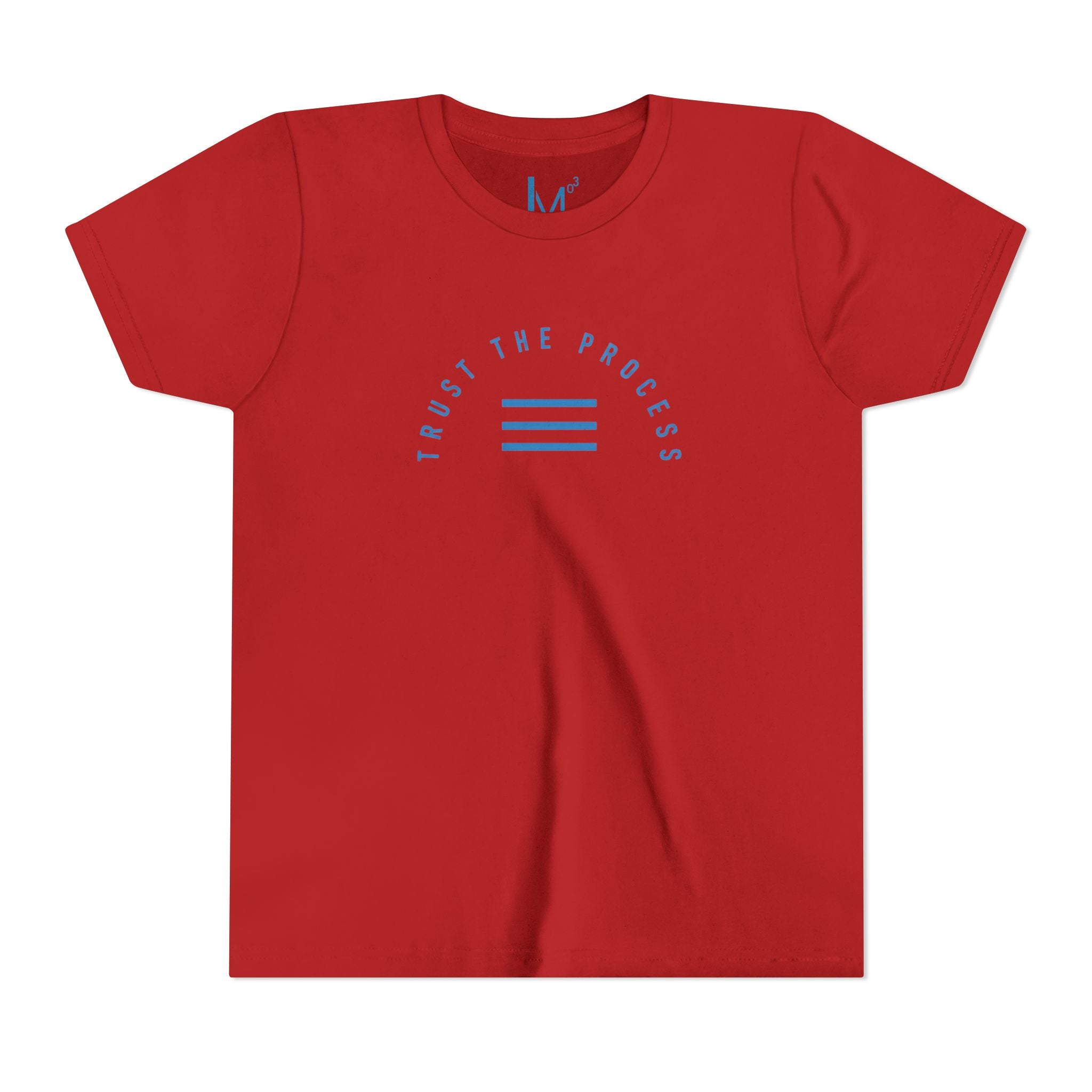Youth Tee - "Trust the Process" Minimalist Blue Motivational Shirt