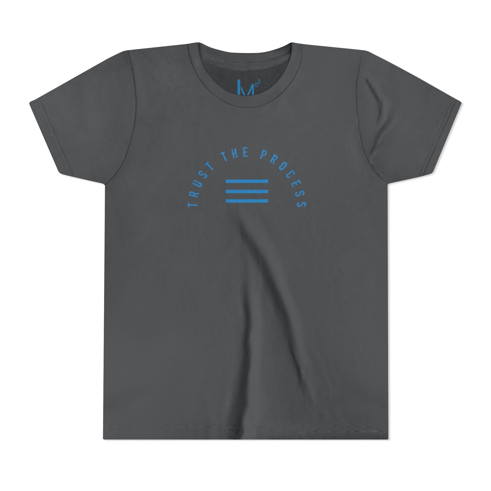 Youth Tee - "Trust the Process" Minimalist Blue Motivational Shirt