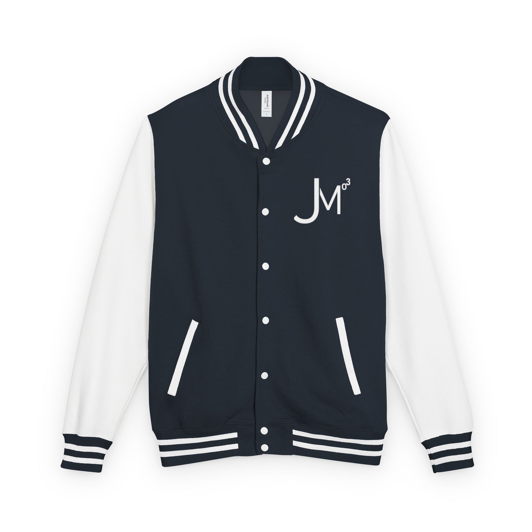 Classic Red & White Letterman Jacket - 'JM' Varsity Style