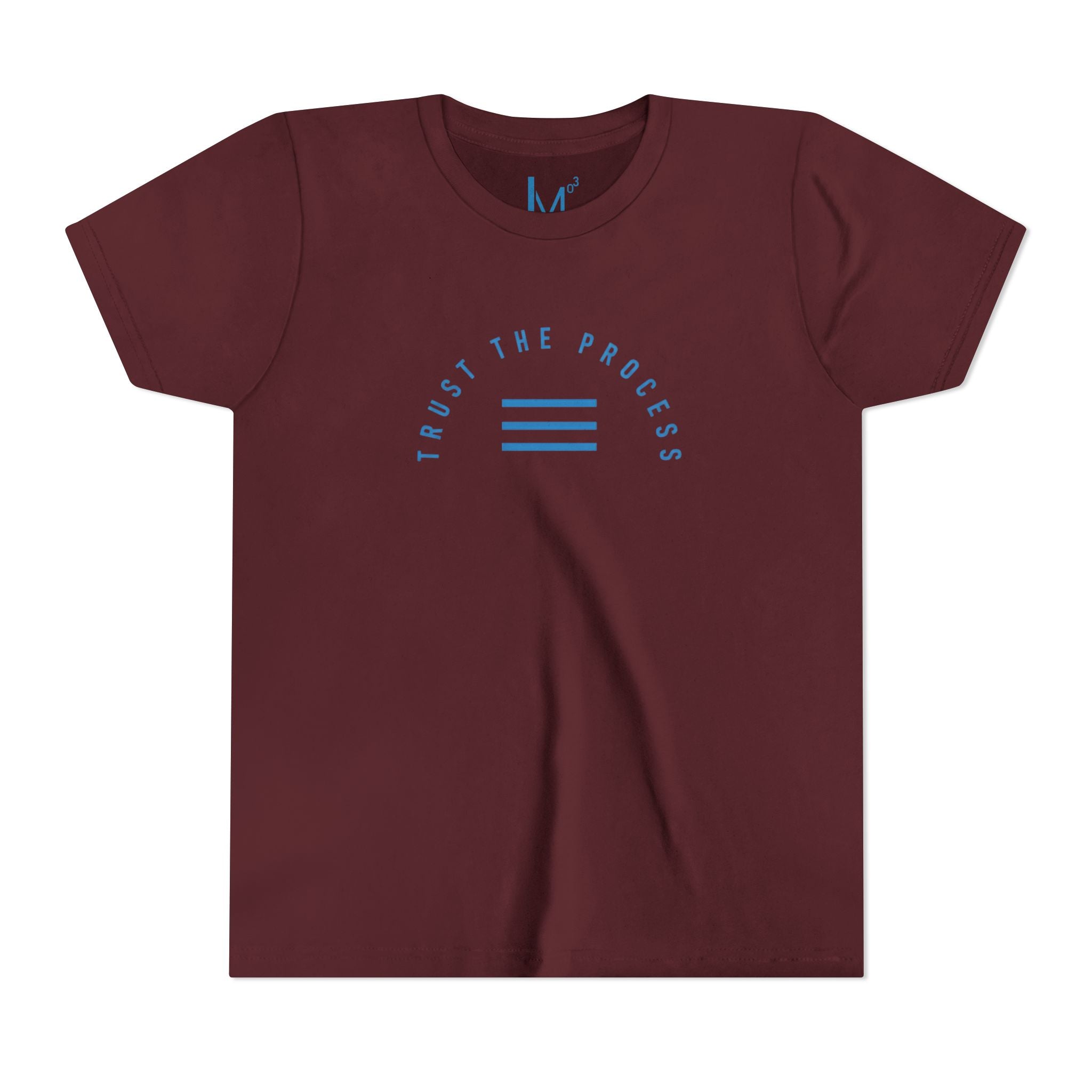 Youth Tee - "Trust the Process" Minimalist Blue Motivational Shirt