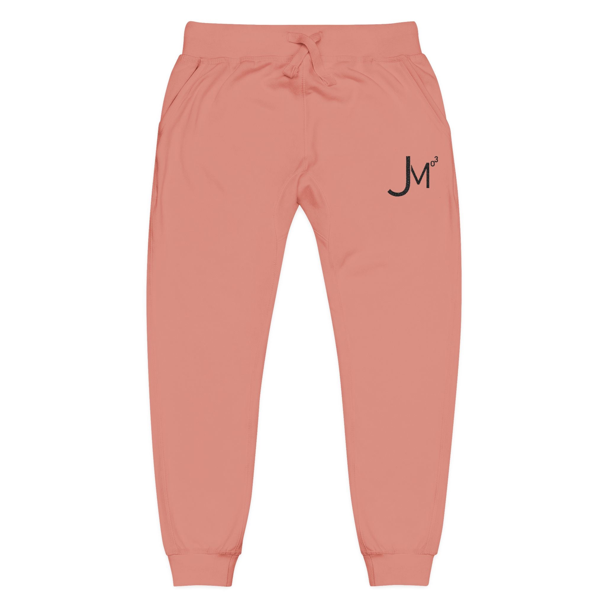 Embroidered 'M' Fleece Sweatpants – Cozy White Joggers