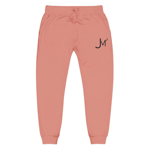 Embroidered 'M' Fleece Sweatpants – Cozy White Joggers