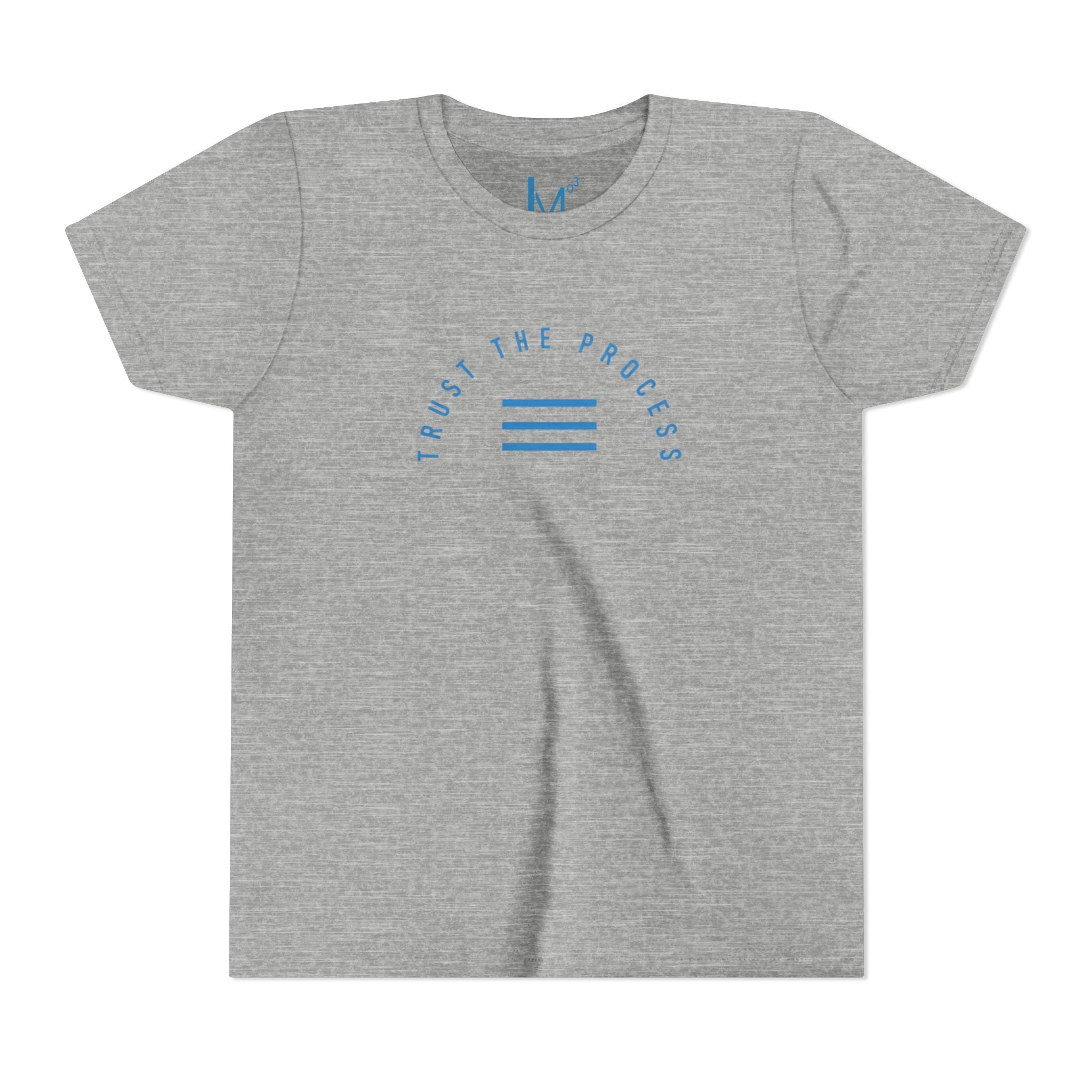 Youth Tee - "Trust the Process" Minimalist Blue Motivational Shirt