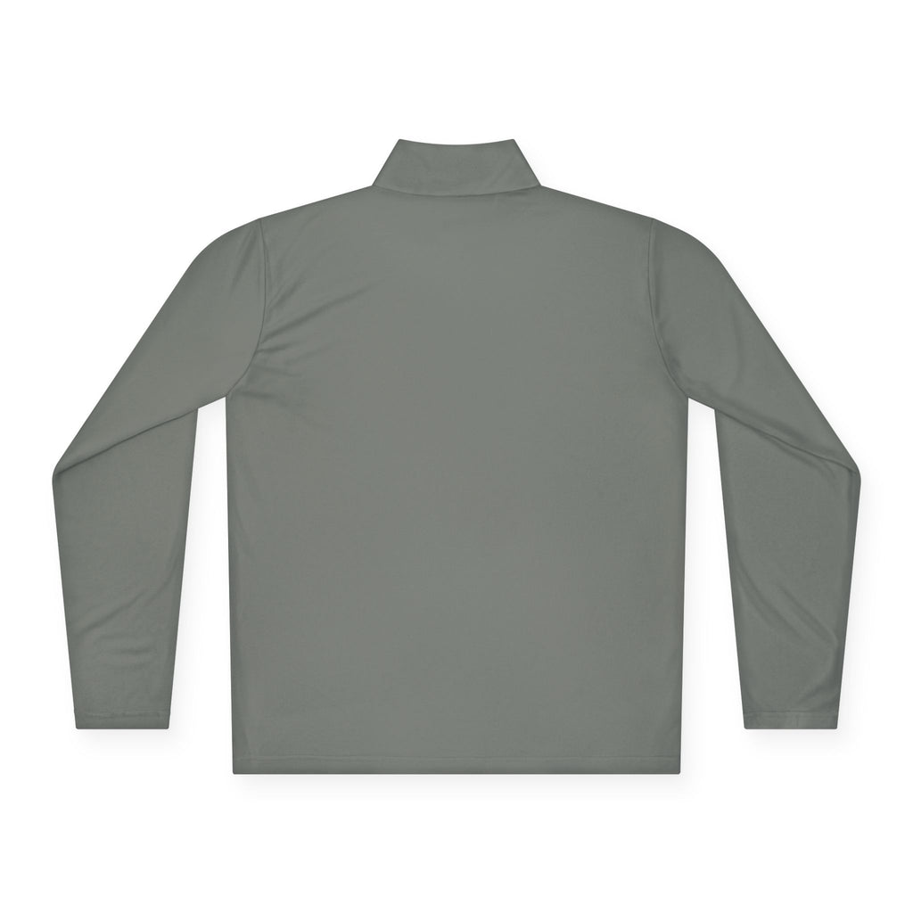 Quarter-Zip Pullover with Maroon 'Jr' Monogram – Casual Athletic Pullover