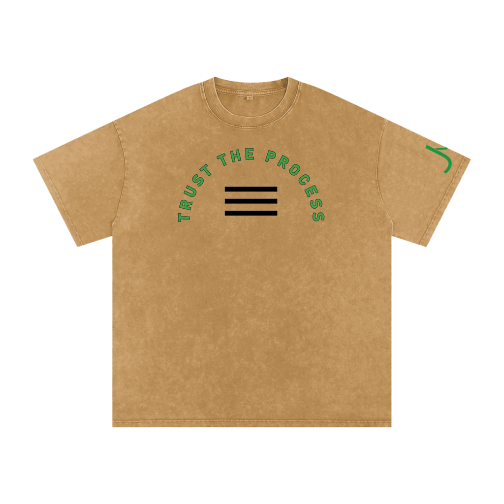 Snow Washed Oversized Cotton T-Shirt