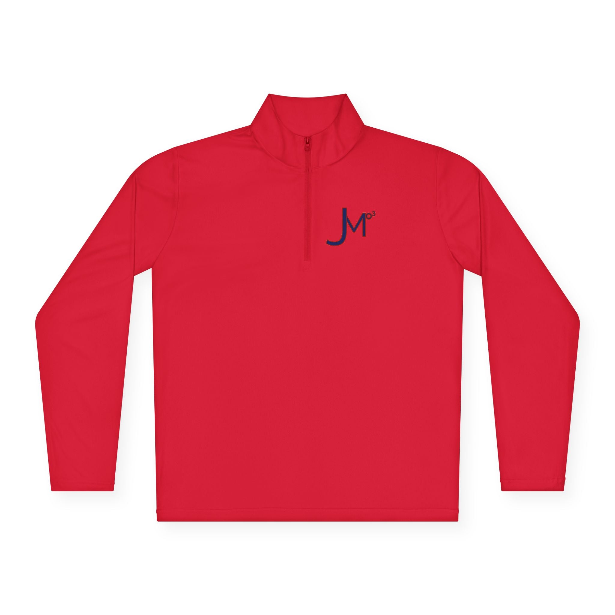 Quarter-Zip Pullover with Maroon 'Jr' Monogram – Casual Athletic Pullover
