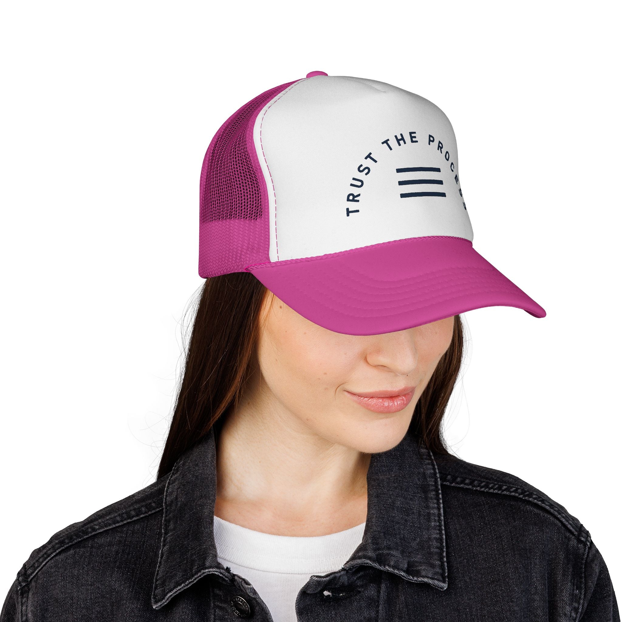 Trust The Process Trucker Cap — Motivational Mesh Baseball Hat