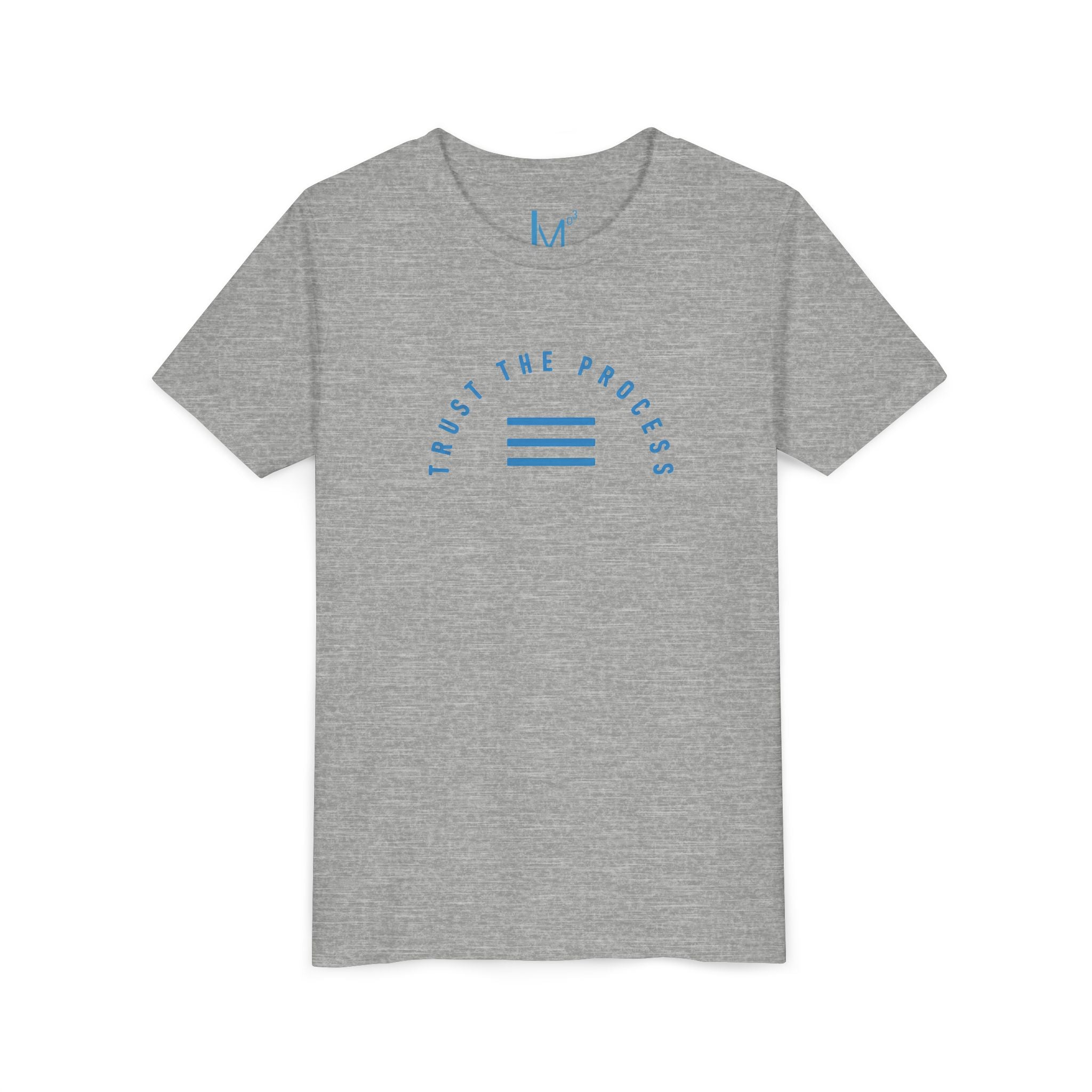 Youth Tee - "Trust the Process" Minimalist Blue Motivational Shirt