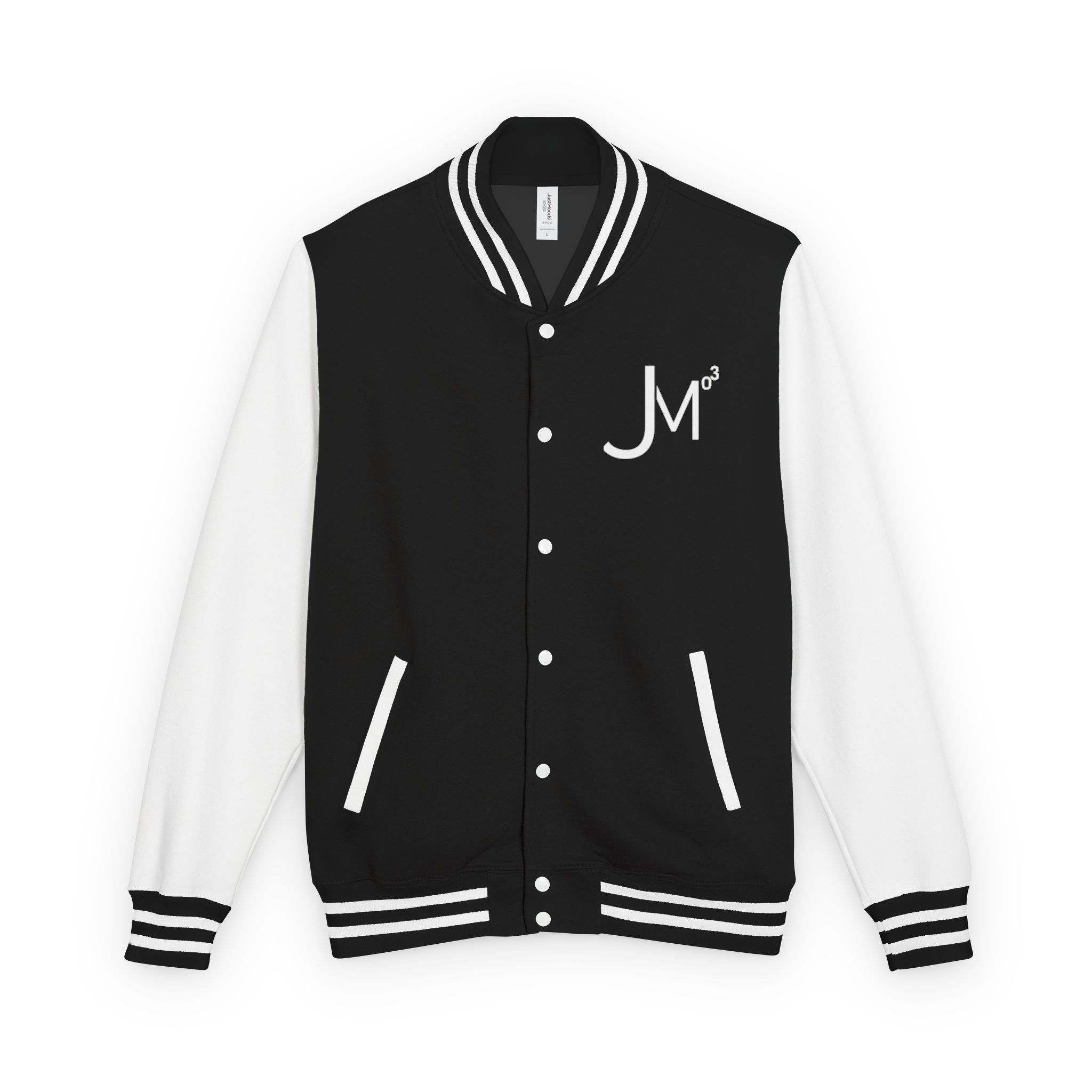 Classic Red & White Letterman Jacket - 'JM' Varsity Style