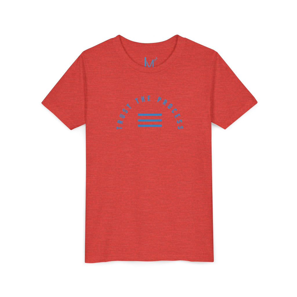 Youth Tee - "Trust the Process" Minimalist Blue Motivational Shirt