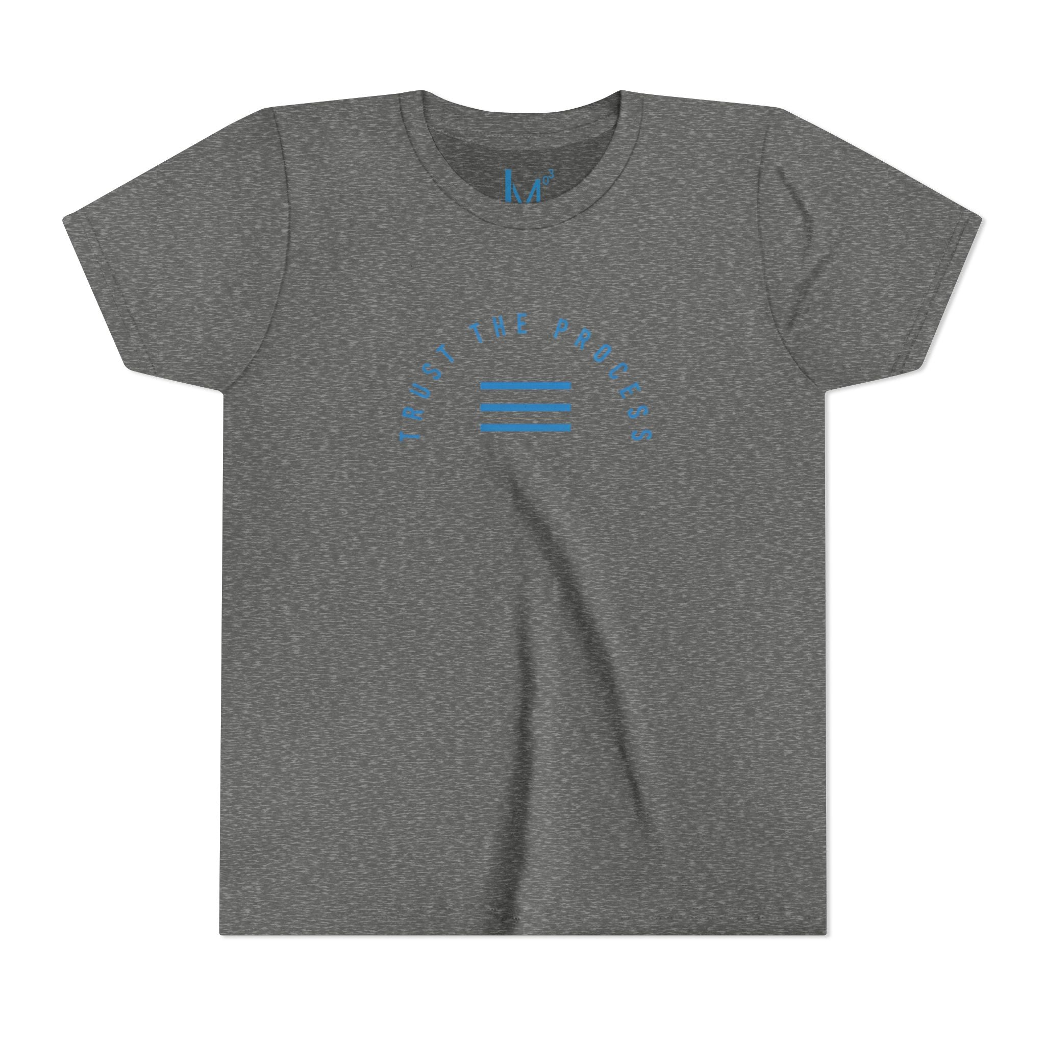 Youth Tee - "Trust the Process" Minimalist Blue Motivational Shirt