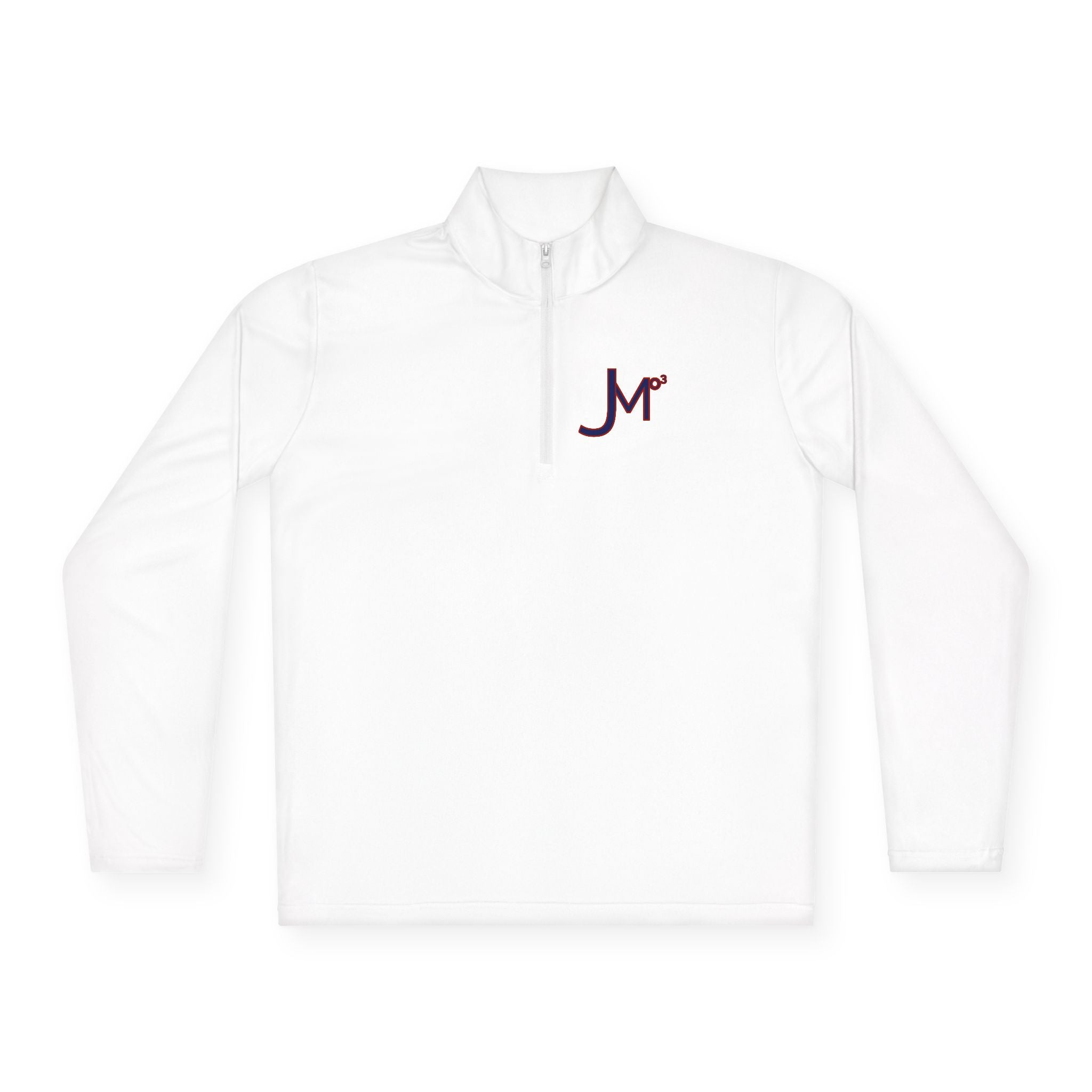 Quarter-Zip Pullover with Maroon 'Jr' Monogram – Casual Athletic Pullover